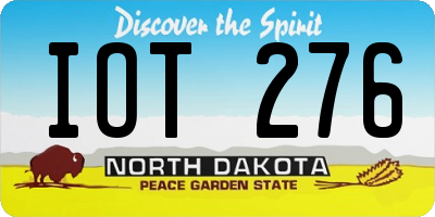 ND license plate IOT276