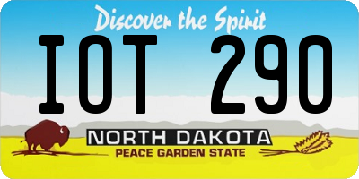ND license plate IOT290