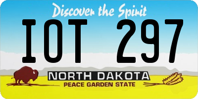 ND license plate IOT297