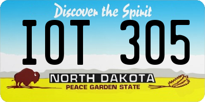 ND license plate IOT305