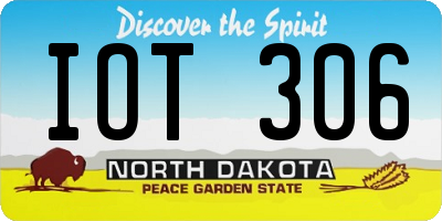 ND license plate IOT306