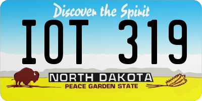 ND license plate IOT319