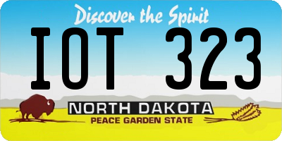 ND license plate IOT323