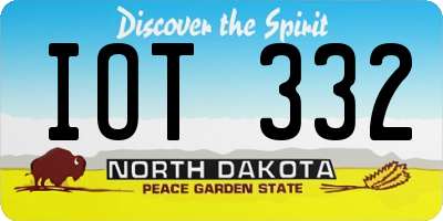 ND license plate IOT332