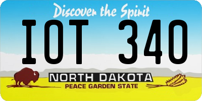 ND license plate IOT340