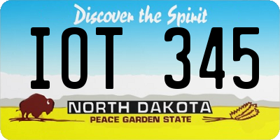 ND license plate IOT345