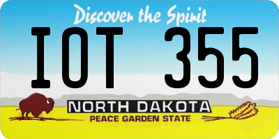 ND license plate IOT355