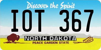 ND license plate IOT367
