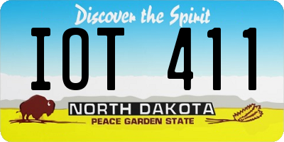 ND license plate IOT411