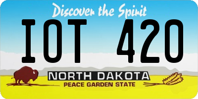 ND license plate IOT420