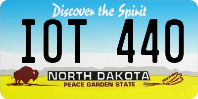 ND license plate IOT440
