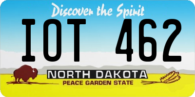 ND license plate IOT462