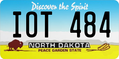 ND license plate IOT484