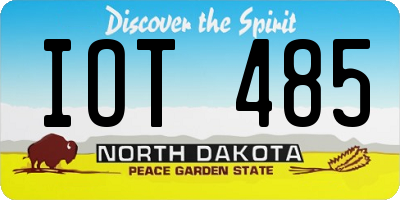 ND license plate IOT485