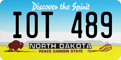 ND license plate IOT489
