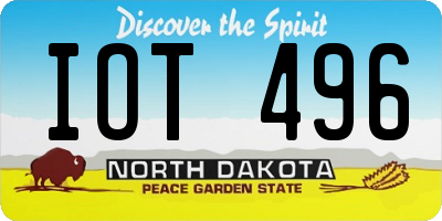 ND license plate IOT496
