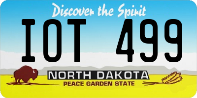 ND license plate IOT499