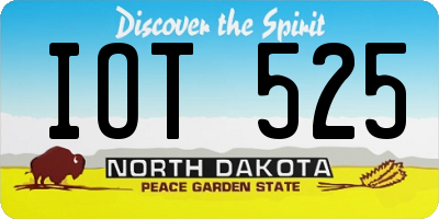 ND license plate IOT525