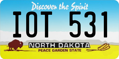 ND license plate IOT531