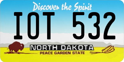 ND license plate IOT532