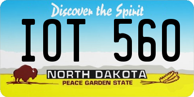 ND license plate IOT560