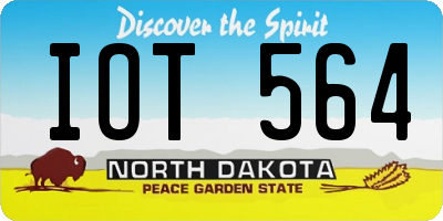 ND license plate IOT564