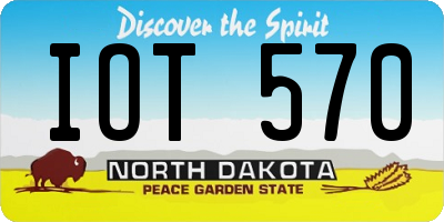 ND license plate IOT570