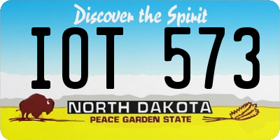 ND license plate IOT573
