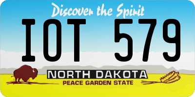 ND license plate IOT579