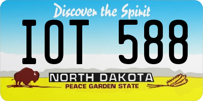 ND license plate IOT588