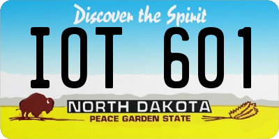 ND license plate IOT601
