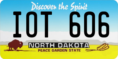 ND license plate IOT606