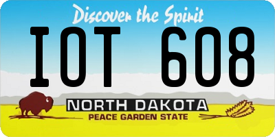 ND license plate IOT608