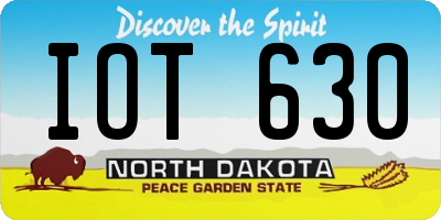 ND license plate IOT630