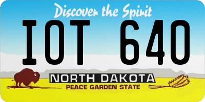 ND license plate IOT640