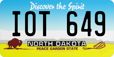 ND license plate IOT649