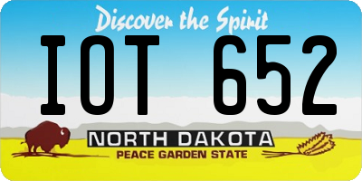 ND license plate IOT652