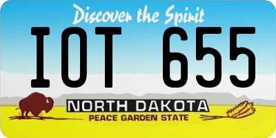 ND license plate IOT655