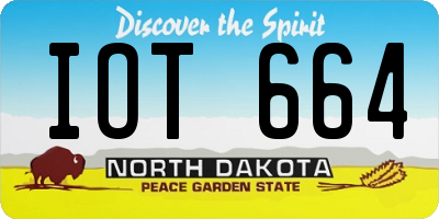 ND license plate IOT664