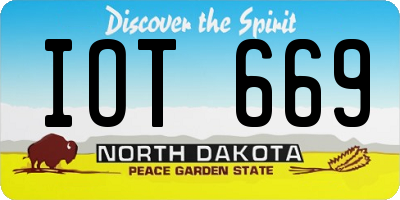 ND license plate IOT669