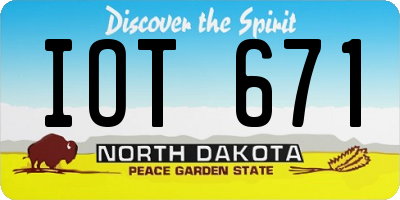 ND license plate IOT671