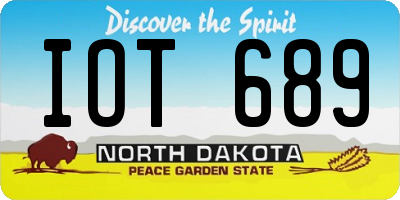 ND license plate IOT689