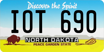 ND license plate IOT690