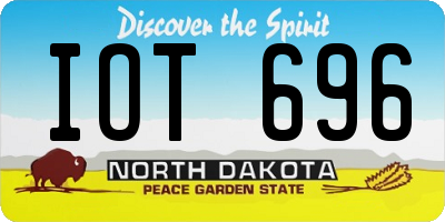ND license plate IOT696