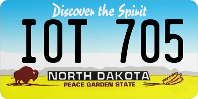 ND license plate IOT705