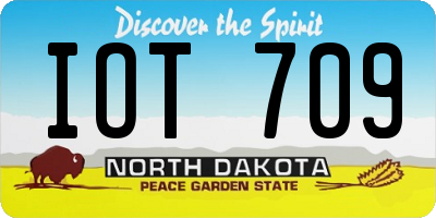 ND license plate IOT709