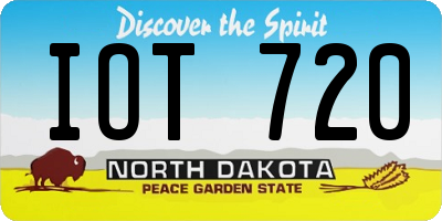 ND license plate IOT720