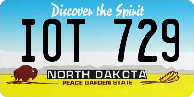 ND license plate IOT729
