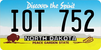 ND license plate IOT752