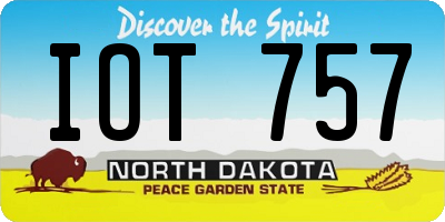 ND license plate IOT757